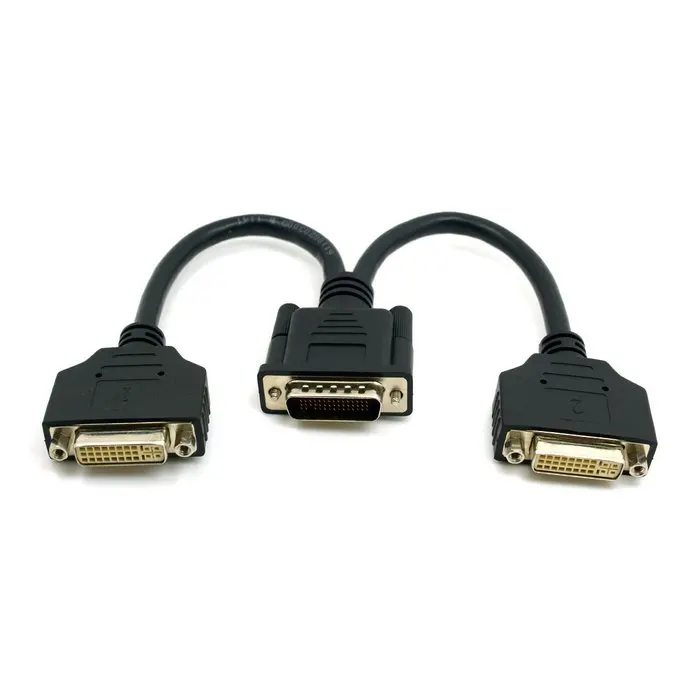 Cablecc DMS-59 Male to Dual DVI 24+5 Female Female Splitter Extension Cable for Graphics Cards & Monitor