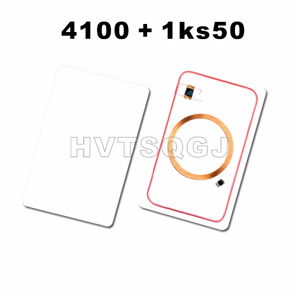 (10 pcs/lot) 13.56mhz 125Khz RFID Proximity Smart Card Dual Chip Frequency Card for Access Control