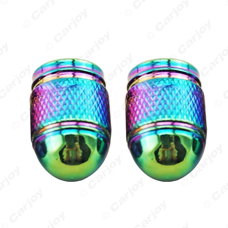 MOTOBOTS 4pcs Colorful Aluminum Bullet Style Car Motorcycle Rocket-Shaped Air Port Cover Tire Valve Wheel Stem #CA1296