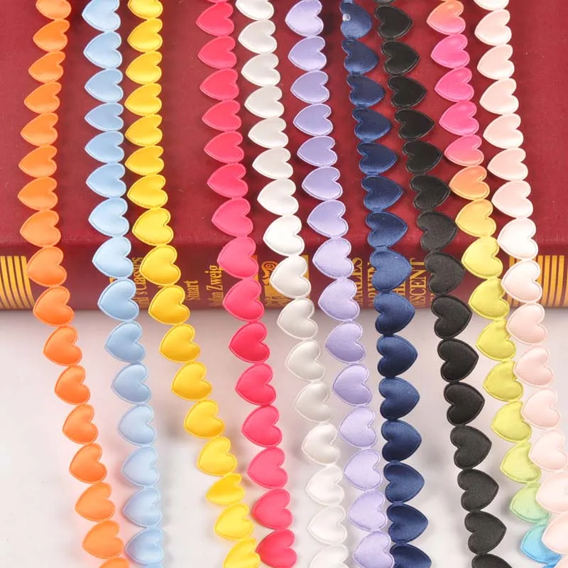 1.5cm serce koronkowa wstążka DIY haftowana tkanina dekoracje ślubne akcesoria do szycia wstążka kwiatowa cp2270