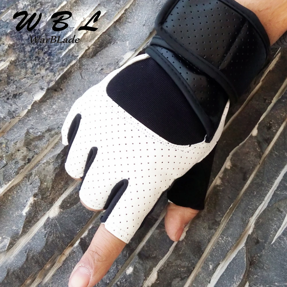 

Premium Gifts Hiking Sports Running Cycling Gloves Men Tactical Outdoor Sports Bike Bicycle Half Finger PU Leather Gloves