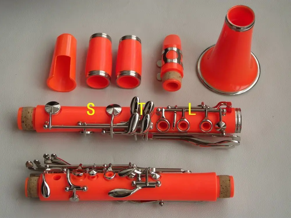 New Bb Soprano Clarinet 17 Keys Orange Color