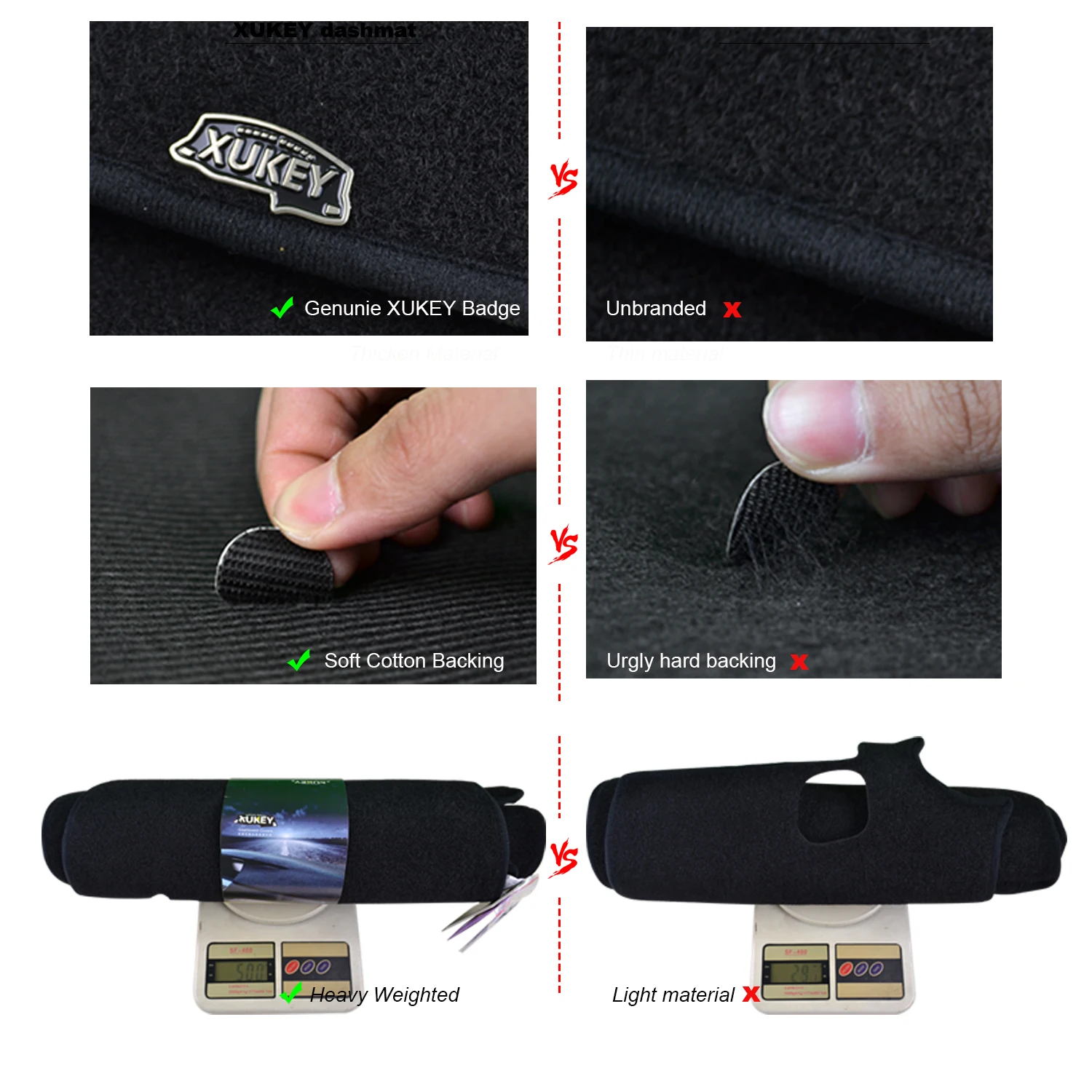 Xukey Dashboard Abdeckung Für Dodge Ram 1500 2019 2020 Dash Mat Dashmat Dash Brett Abdeckung Pad Sonne Schatten Teppich – Detail 7