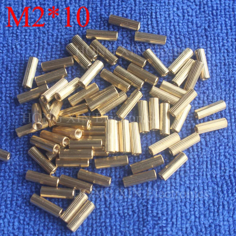 M2*10 1Pcs Brass Spacer Standoff 10mm Female To Female Standoffs column cylindrical High Quality 1 piece sale