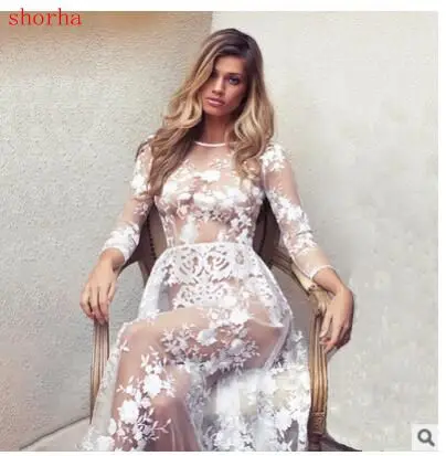 

Fashion New Lace Maternity Dress Gown Wedding Party Dresses Pregnant Women Long O Neck Lace Dress Maternity Long Sleeve Clothes