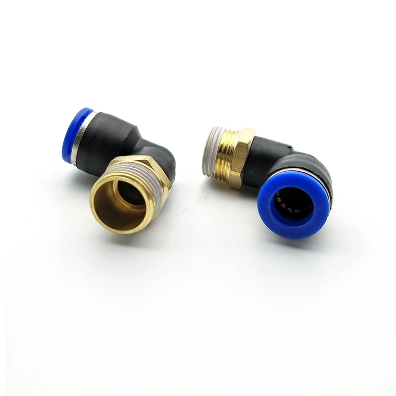4 Pcs 3/8" Male Thread to 10mm Elbow Pneumatic Connector Quick Fittings PL10-03 Free shipping image 2