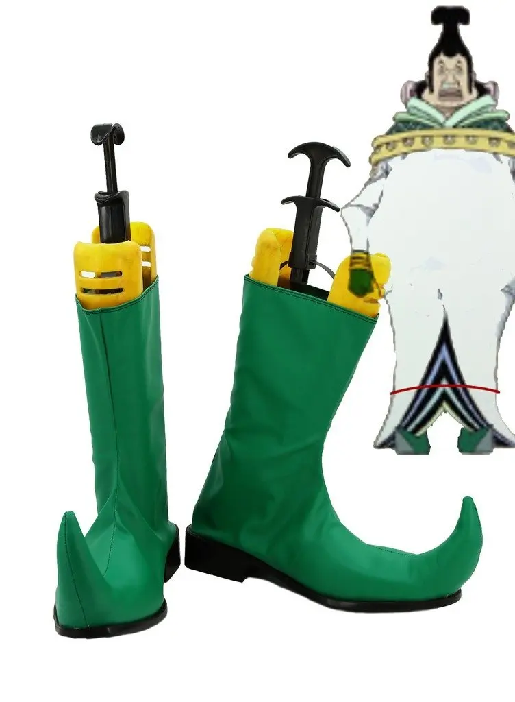 

Denon People Cosplay Anime One Piece Denon People Cosplay Boots Green Shoes Custom Made Any Size