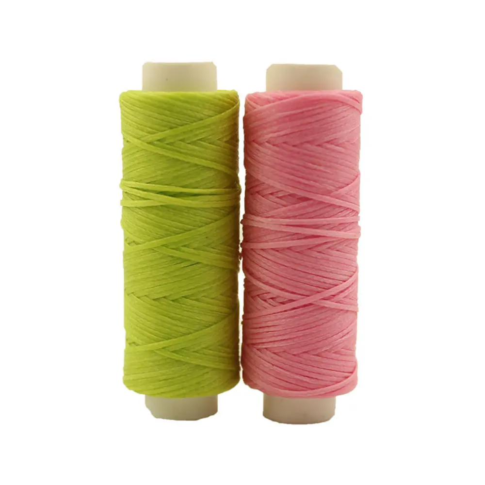 leathercraft 0.8 mm 25 Meter Color Durable Leather Waxed polyester Thread Cord DIY Handicraft Tool Stitching Thread needle works