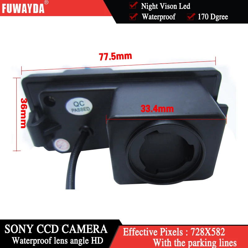 FUWAYDA Wireless FOR SONY CCD Car Rear View Mirror Image With Guide/Help Line CAMERA for Ssangyong Rexton Ssang yong Kyron