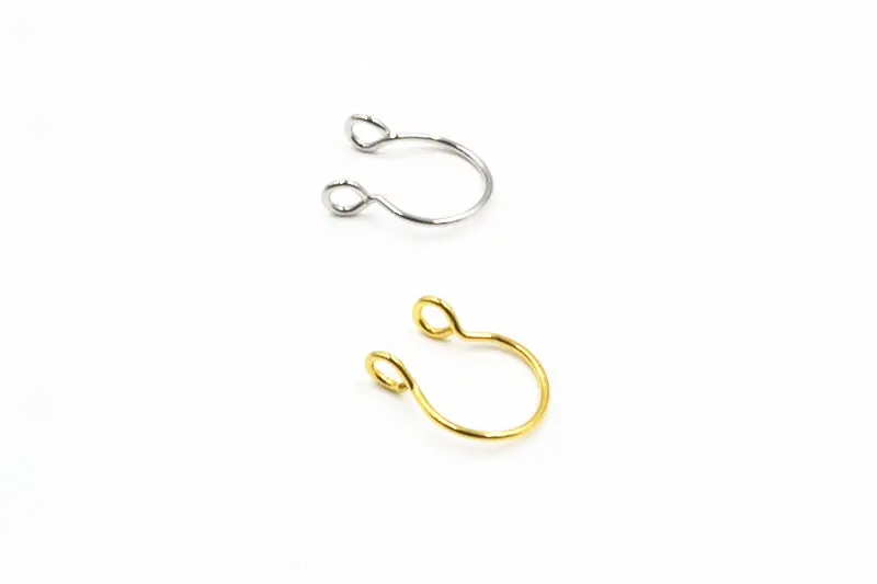 Lot50pcs New Clip On Fake Nose Lip Hoop Rings Earrings Ear Stud Helix Rings No Hole Non Piercing Body Jewelry Free shipment