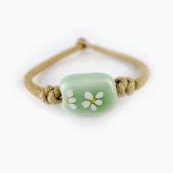 L Hand knitting Ceramic flower bracelets Eastern Beauty Hand-made Bohemian Charm Bracelets For Women #FY204