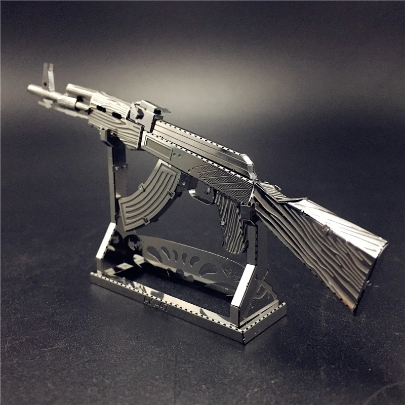 DIY 3D Metal Puzzle Assembly Gun Toy Creative and Interesting Gift for Friend Military Wind Puzzle