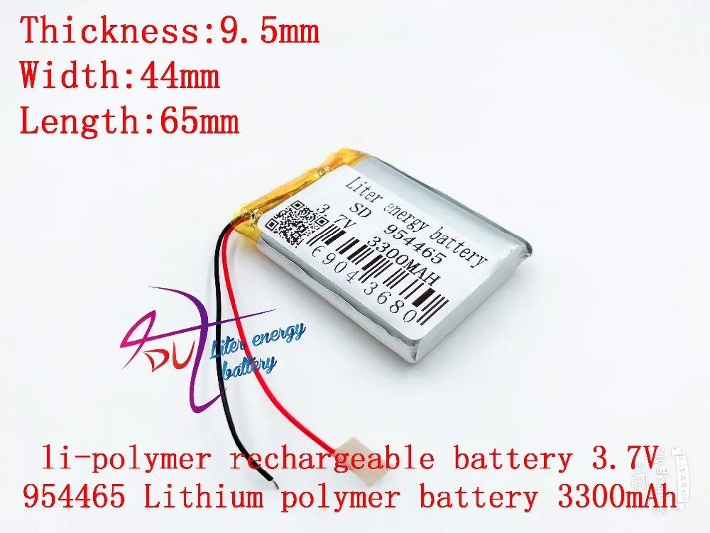 best battery brand 3.7V,3300mAH 954465 polymer lithium ion / Li-ion battery for model aircraft,GPS,mp3,mp4,cell phone,speaker,