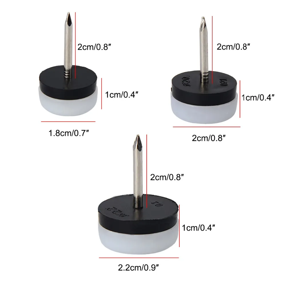 40 stks Meubelglijders en Sliders Nail Op Magic Stoelpoot Glijdt Floor Protector