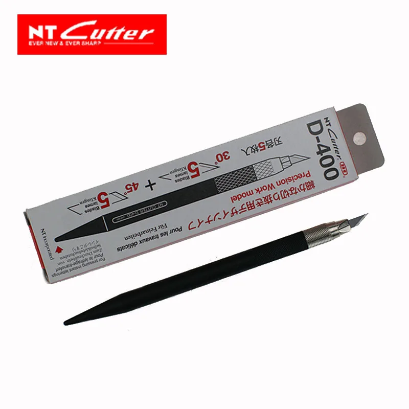 Japan NT Cutter D-400 art knife pen knife craft knife hobby knife hand-carved design knife for precision work with 10pcs blades