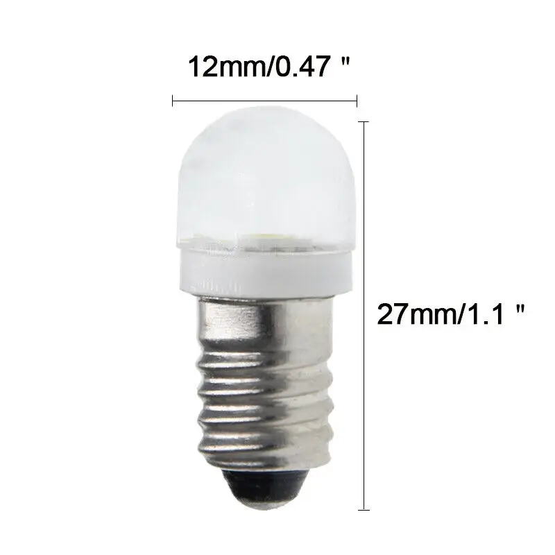 2X E10 żarówki led Dc 3V 6V 12V wskaźnik lodowy blękit ciepły biały czerwony żółty zielony samochód wewnętrzna lampka narzędzie samochodowe żarówki