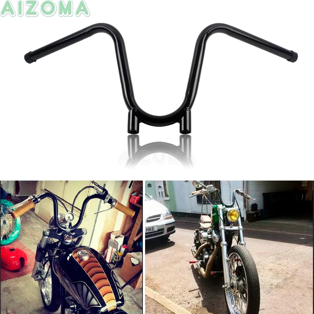 Blakc Motorcycle 7.8 inch & 22mm Bootlegger Handlebars For Harley Sportster Chopper Bobber Dyna 7.8\'\' Custom Retro Handlebar