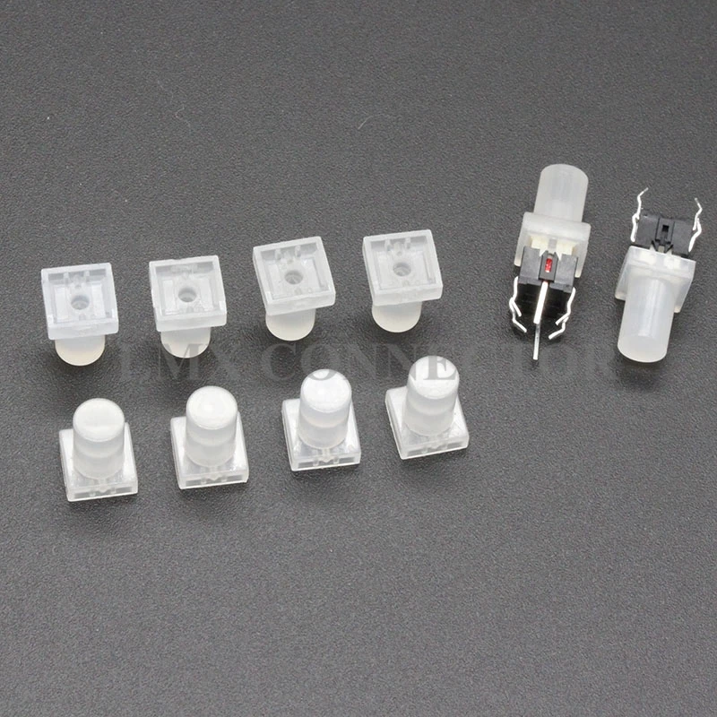 50Pcs/lot Tactile Push Button Switch Cap To 5.5x10.5 Self-locking Switch Button For 6x6 Tactile