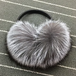 Imitação Real Fox Fur Earmuffs para mulheres, Earlap feminino, regalo de orelha de pelúcia, ultralarge, quente, inverno