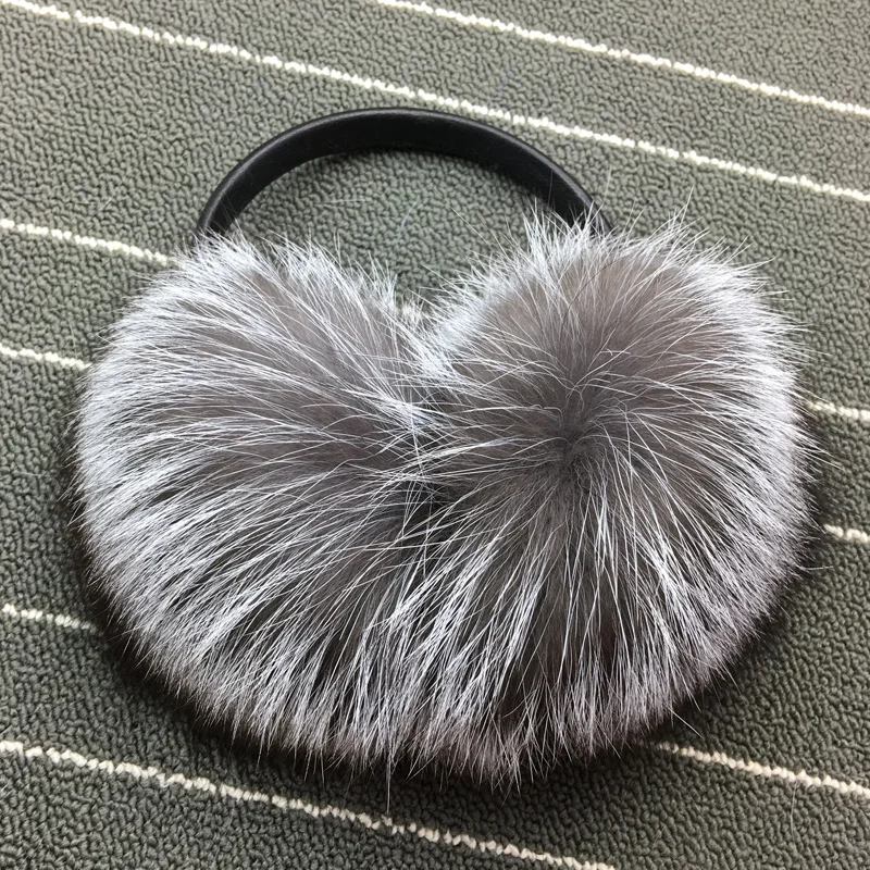 Winter Women Warm Real Fox Fur Earmuffs Girl's Earlap Ultralarge Imitation Ladie's Plush Ear Muff