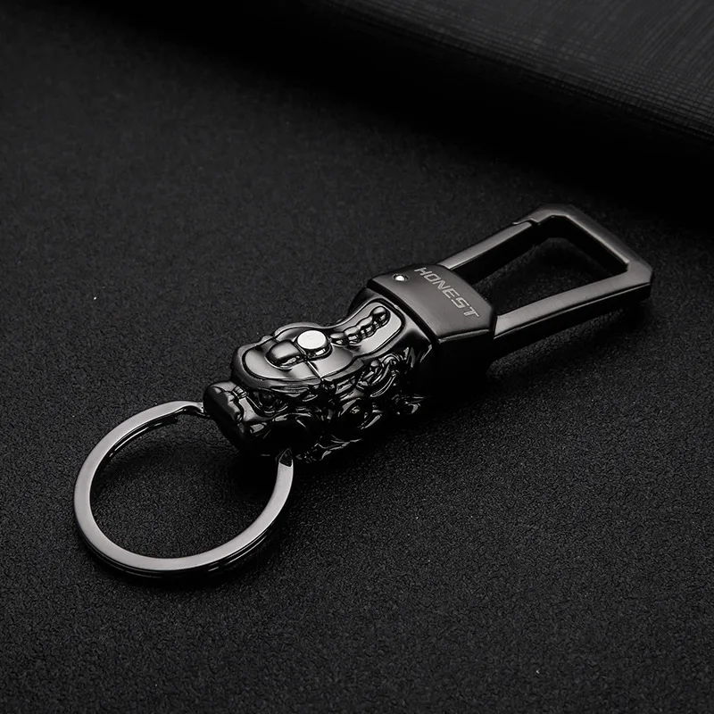 Brand HONEST Brave Troops Keychains Men Key Chain Car Key Holder Ring Jewelry Bag Pendant Genuine Metal Gift High End Keychain