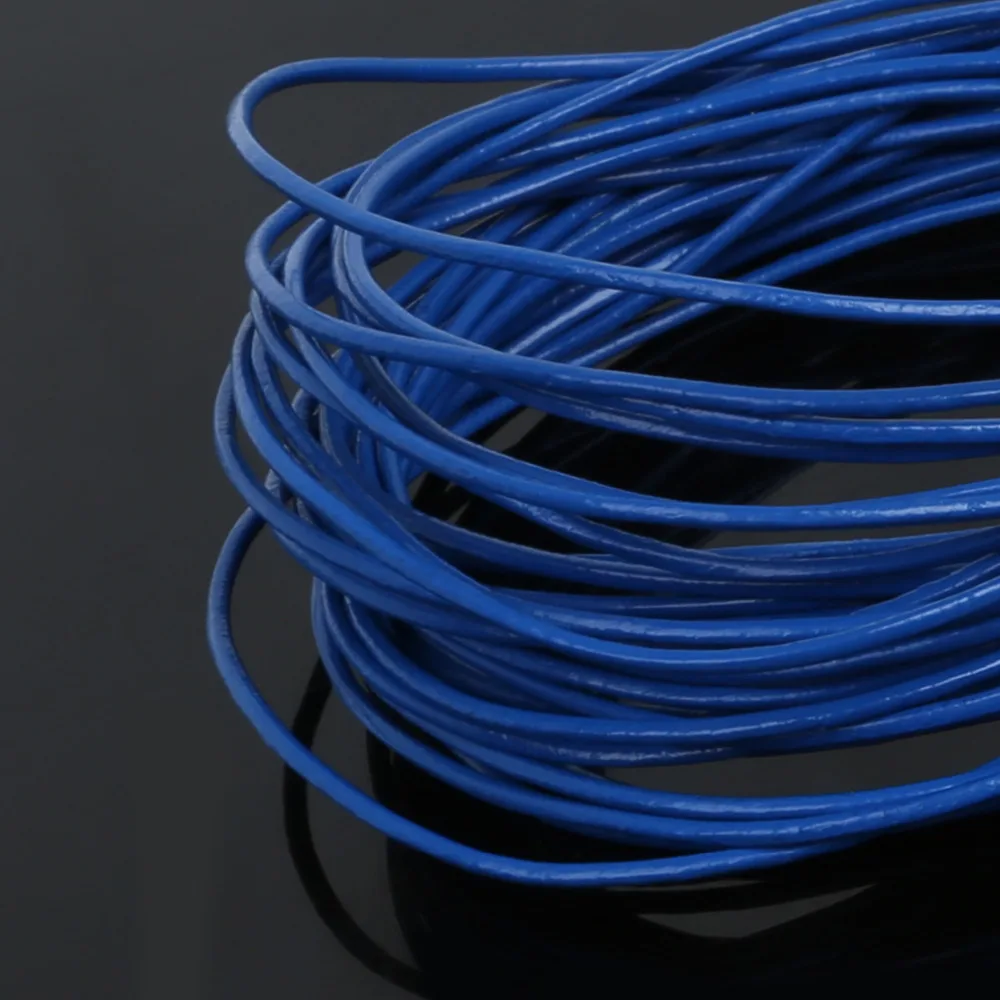 جديد وصول 1 ملليمتر 5 متر الحقيقي جلدية حبال حبل مستدير سلسلة الحبل ل سوار ذاتي الصنع & قلادة مجوهرات حرفة صنع