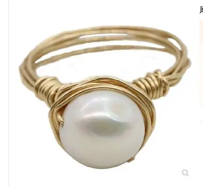 

Woman girl ring Originally designed simple ring feminine fashion personality finger rings Baroque freshwater pearl temperamen