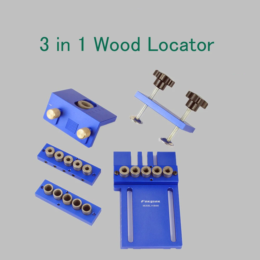 

Wood Punch Locator Precise Drilling Tools Woodworking Joinery Tool Set 3 in 1 Wood Locator