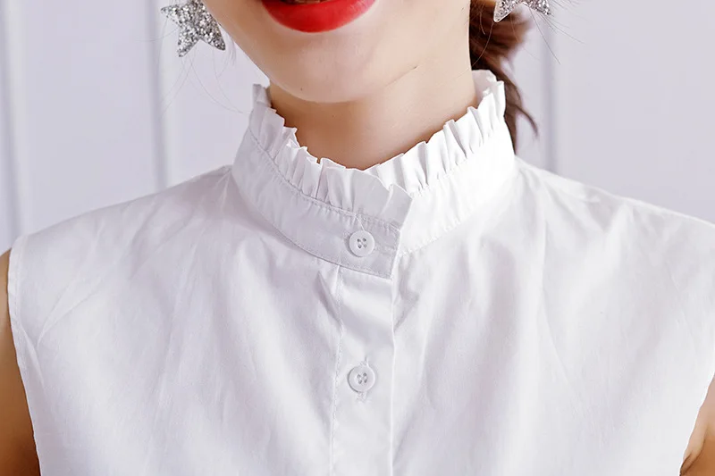 All-match Fake Collar Women Ladies Lapel letter embroidery bird white white removable Bottoming half-length decorative collar