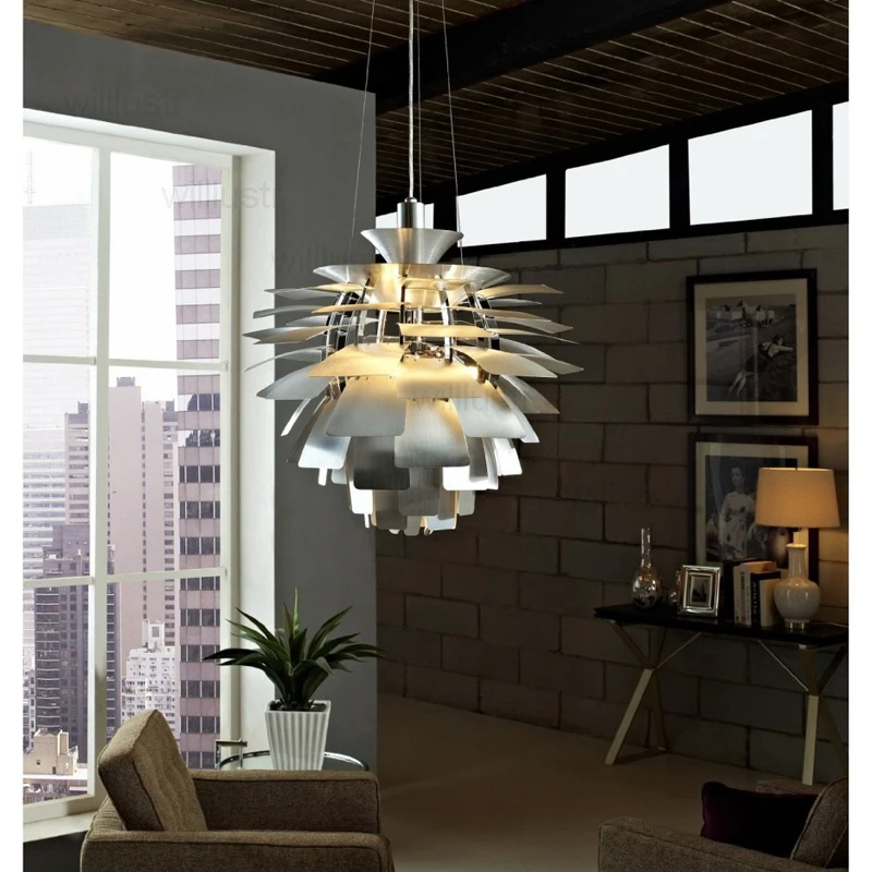 Aluminum Pinecone Pendant Light Suspension Lamp Hotel Hall Office Meeting Room Shop Mall Bar Hanging Lighting Ceiling Chandelier