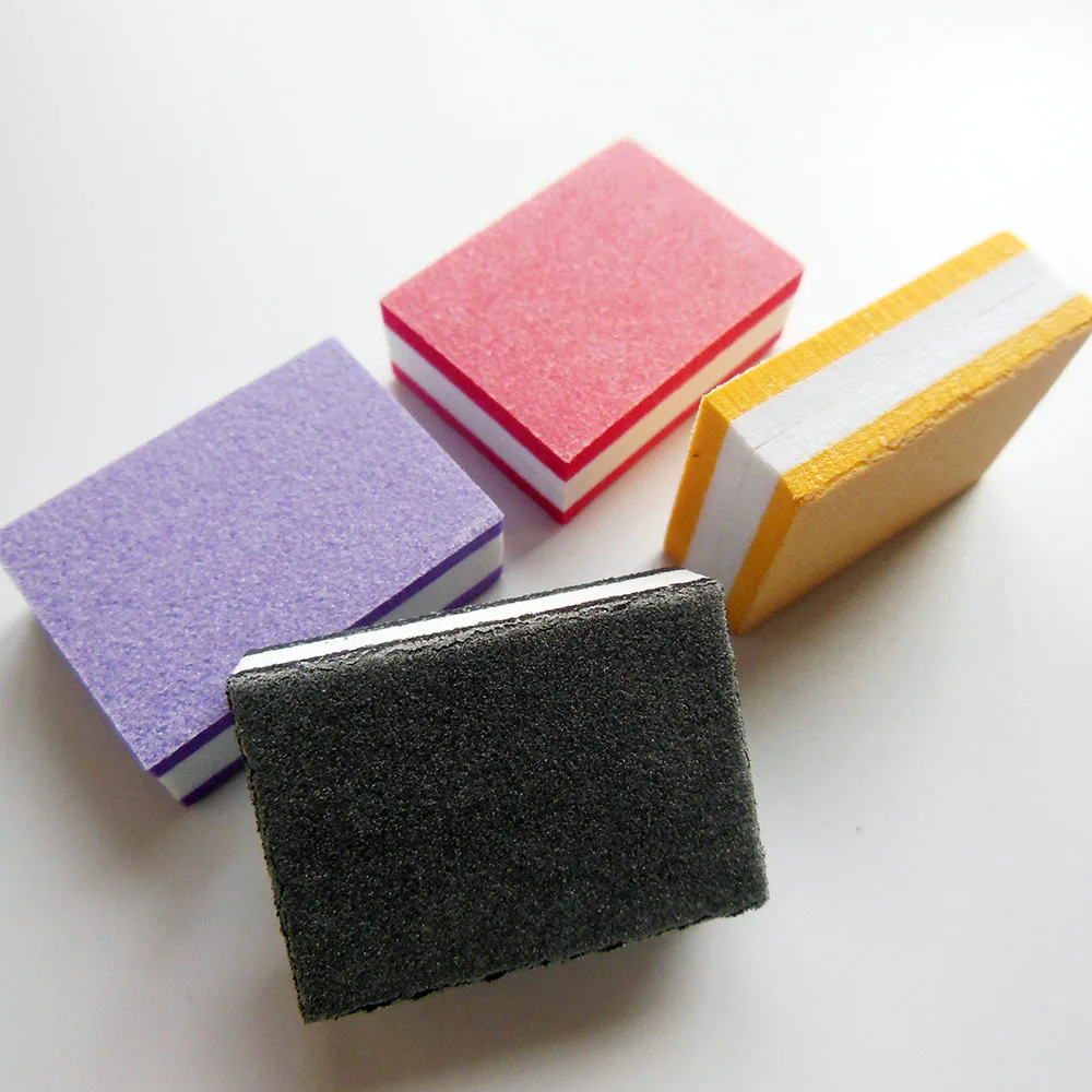 100 pcs random colour mini nail buffer block sponge block disposable nail file 100/180  mini nail buffer file manicure tool