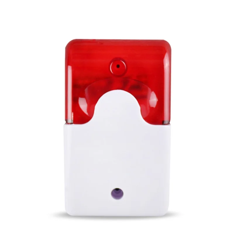 12V Wired Alarm Strobe Siren Flashing Red Light Sound Siren