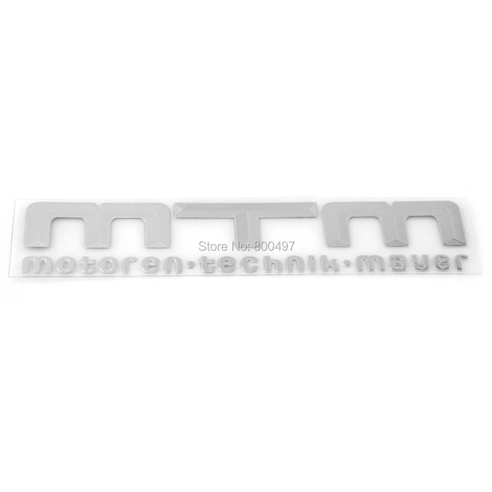 Newest 3D Car Trunk Nickel Alloy Badge Emblem Sticker Accessories Adhesive Car Styling Badge Decal For MTM Motoren Technik Mayer