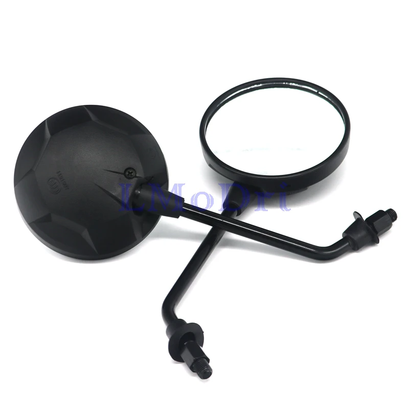 LMoDri Motorcycle Rear View Mirror Universal Scooter Back Mirrors Electric Bicycle Moped Side Mirror 8mm 10mm Round Covnex