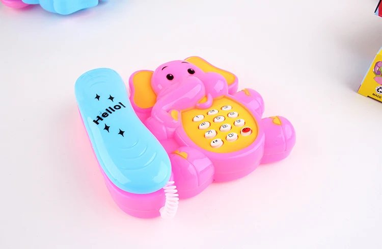 The Elephant Music Telephone Electric Light-emitting Toys For Children Educational Unisex Plastic 2-4 Years 2021