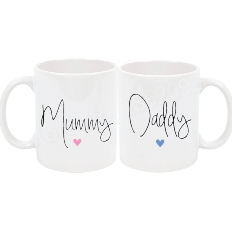 

New Funny Love Mummy Daddy Coffee Mug Tea Cup Set Novelty Unique Xmas Birthday Gifts for Dad Mom Mother Father Creative Present