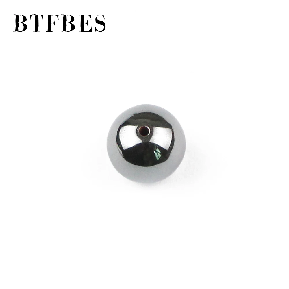 BTFBES Natural Stone Hematite Beads Black Round Loose Beads Stone Ball Selectable 3/4/6/8/10MM For Bracelet Jewelry Making DIY