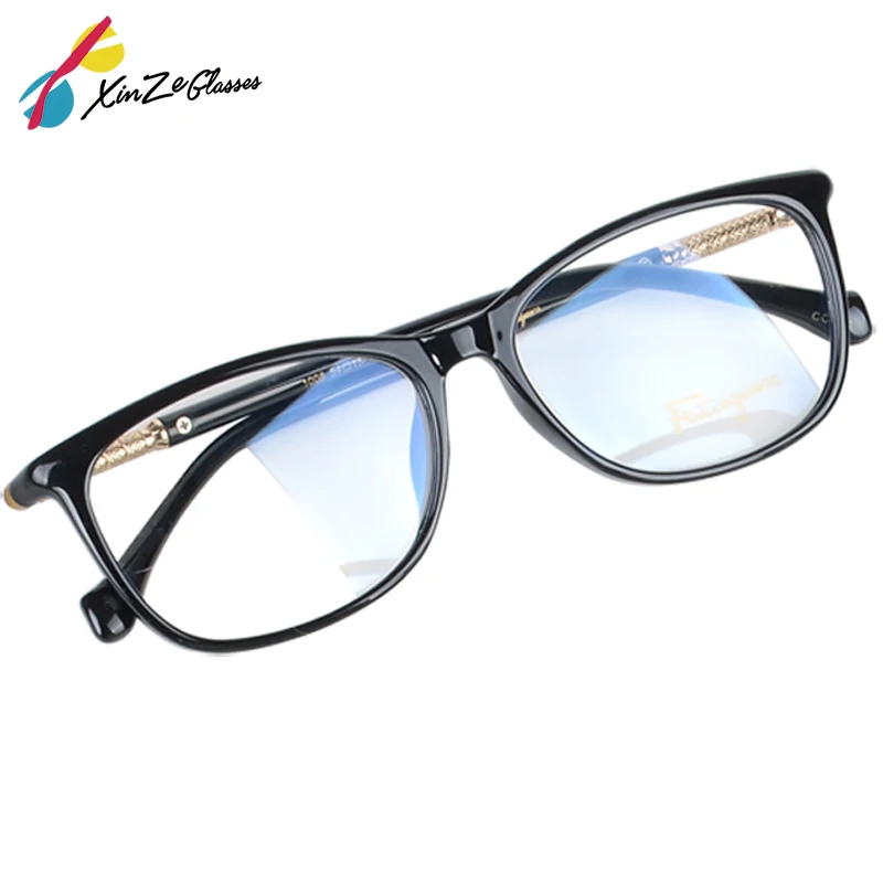 

XINZE New Eyeglasses man woman myopia glasses frame clear nearsighted optical frames retro beautiful plate glasses frame eyewear