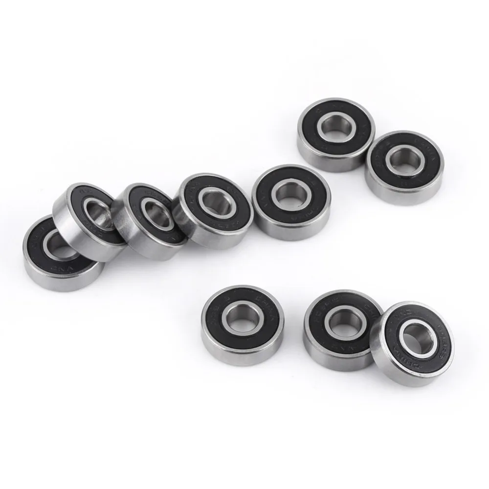 10Pcs/Lot 608-2RS Bearing Miniature Deep Groove Steel Sealed Ball Bearings 8x22x7mm