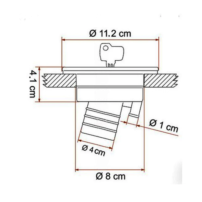 RV parts motorhomes Parts & Accessories water filler neck for water tanks Caravan Water Tank Old Style Recessed Water Filler Cap