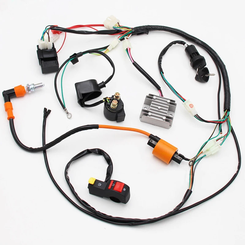 Kompletna elektryka kable w wiązce krosna CDI cewka wysokiej jakości akcesoria części nadaje się do ATV QUAD 150/200/250/300CC