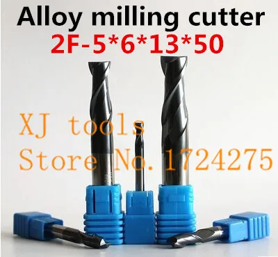 5PCS New 2F-5.0*6*13*50mm Micro Solid Carbide End Mill CNC Milling Cutter Tool Bits For Steel Milling Free Delivery