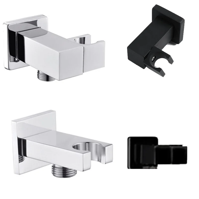 Soild Brass Handheld Shower Spray Head Holder Bracket for  Hand Sprayer Chrome or Black with the water connections