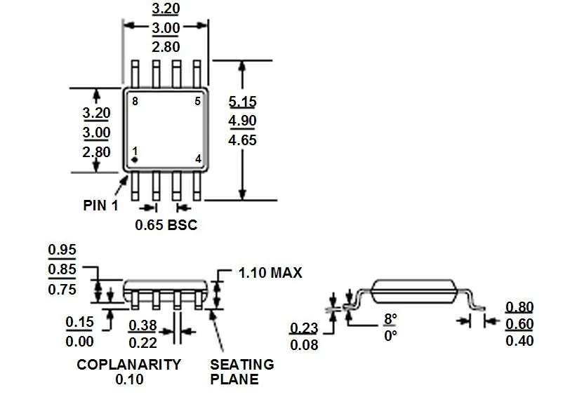 WAVGAT TSSOP8 to DIP28 Adapter TL866A TL866CS programmer adapter SSOP8 to DIP28 IC Test Socket adapter 0.65mm Pitch