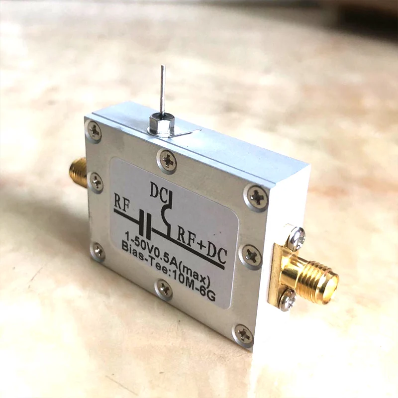 RF Biaser Bias Tee 10MHz-6GHz DC blocker Coaxial feed +case FOR HAM radio RTL SDR LNA Low Noise  Amplifier BiasTee Laser drive