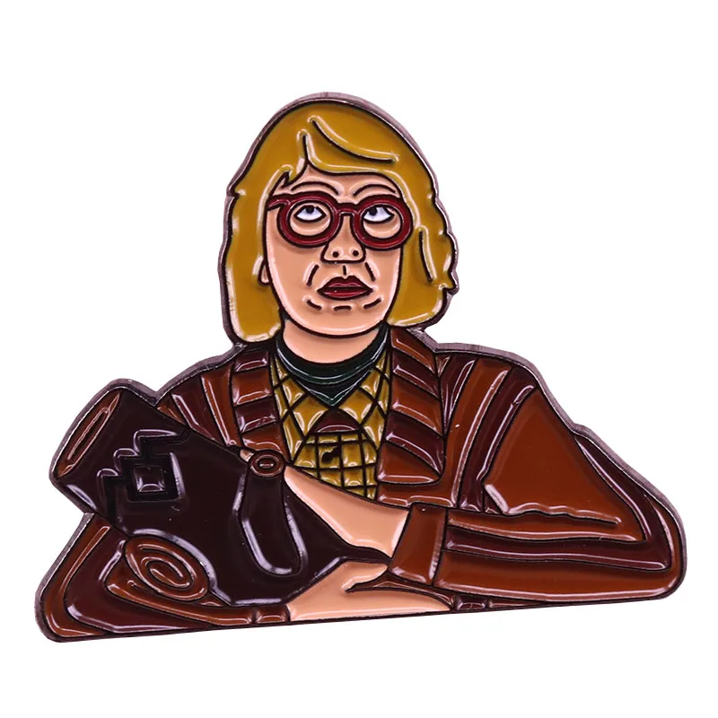 Log lady badge twin peaks collar pin David Lynch brooch movie fans gift coat backpack art accessories