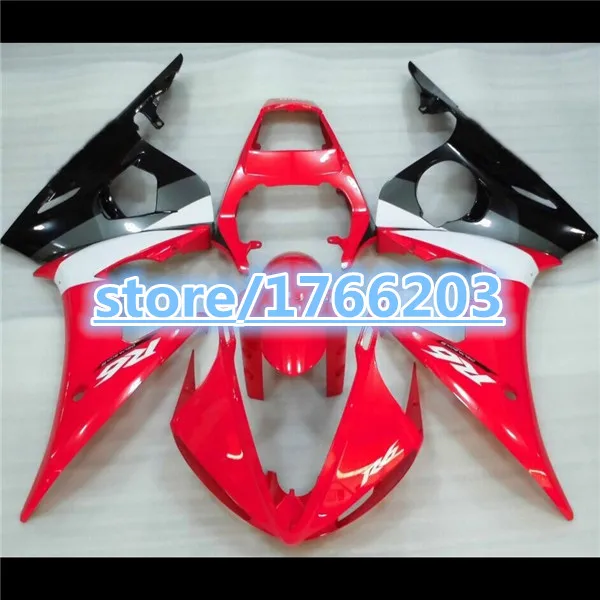 

100%NEW For 03-05 04 2004 YZF-R6 YZF600 2004 Red white black YZF R6 YZFR6 YZF-600 red 04 YZF 600 R 6 Fairing Ning