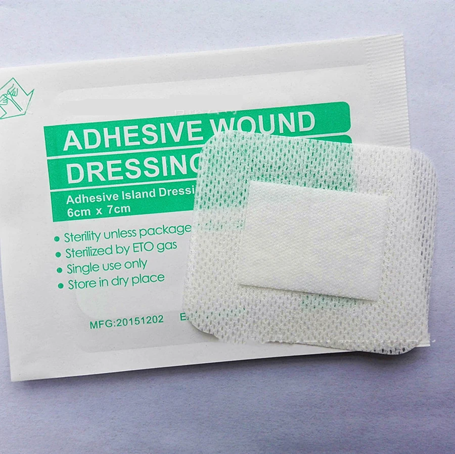 10PCs Large Size Non-woven Adhesive Dessing With Non-Adhering Pad,Bandage Wound Adhesive Wounds Medical First Aid Supplies