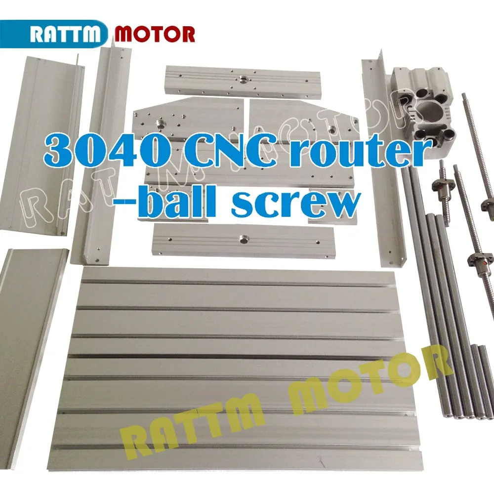 CNC 3040 router machine for metal & wood etc. aluminium Frame 390x285x55mm & SFU1204 ballscrew For DIY hobbies