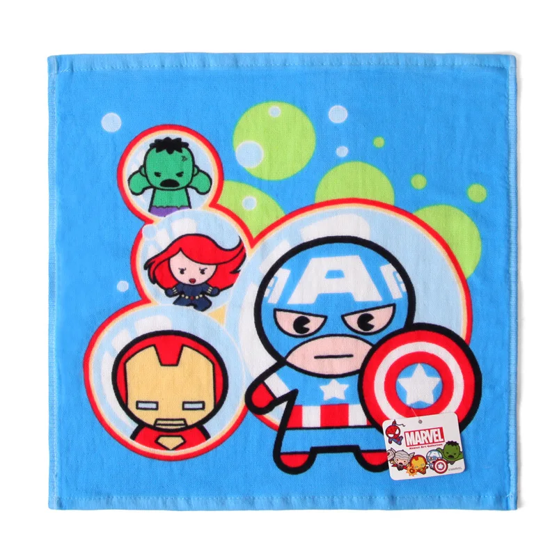 Disney Spider-Man Captain America Toy Story Kids Cotton Towel Square Towel Baby Kerchief Hand towel For Children gifts 34x34cm